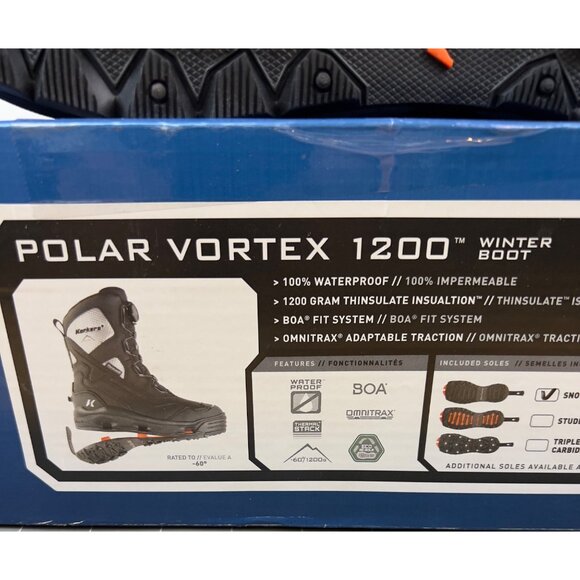 Korkers Men's Polar Vortex BOA Waterproof Insulated Boots, 1200 Gram New - Picture 5 of 13